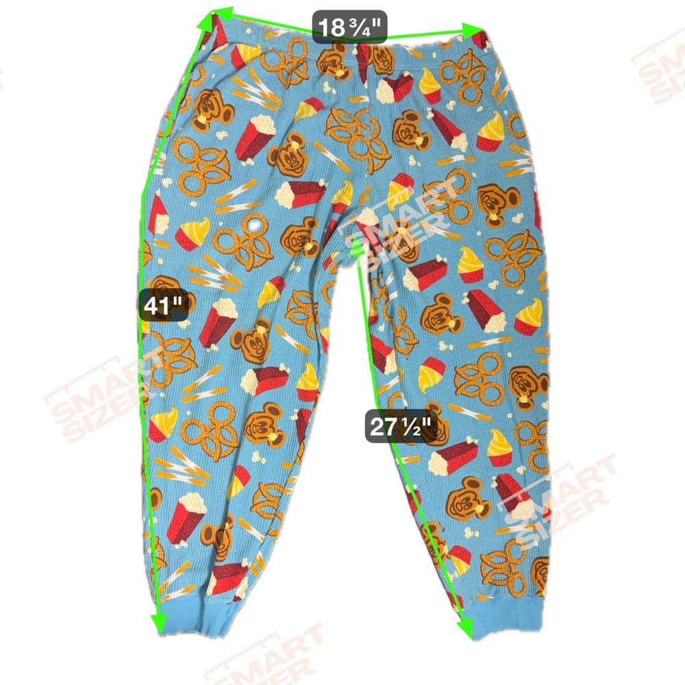 NWOT Disney Parks 1X Thermal Pajama Sleep Pants Mickey Waffles DOLE Whitp Churro - Picture 3 of 8